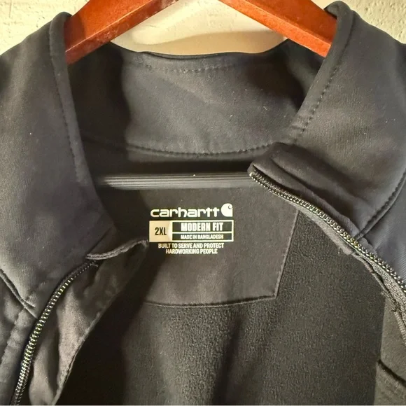 Carhartt Rugged Flex Bonded Fleece Scrub Jacket Size 2XL Black NWOT - Picture 5 of 8